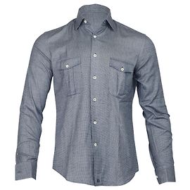 Camisa con bolsillo de parche Loewe de algodón azul Azul