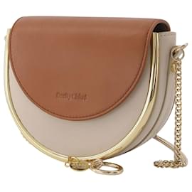 See by Chloé-Bolso Hobo Mara - See By Chloe - Beige Cemento - Cuero-Castaño,Beige