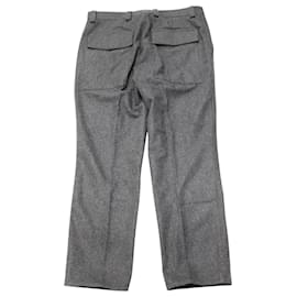 Brunello Cucinelli-Brunello Cucinelli Patch Trousers in Gray Wool-Grey