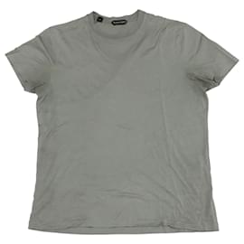 Tom Ford-T-shirt de gola redonda Tom Ford em algodão cinza-Cinza