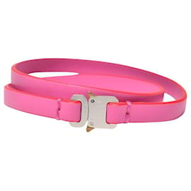 Autre Marque-Micro Buckle Belt in Pink Leather-Pink