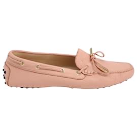 Tod's-Tod's Gommino Driving Shoes in Light Pink Leather-Pink