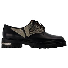 Toga Pulla Derbies in Black Leather Black