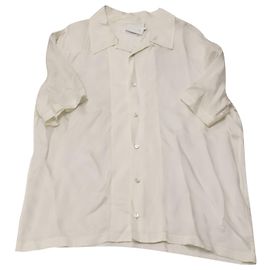 Helmut Lang Camp-Collar Shirt in White Cupro White