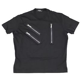 Dsquared2 Camiseta Cremallera Algodón Negro Negro