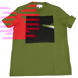 Maison Martin Margiela-Maison Martin Margiela Red Prism Print T-shirt in Red Cotton-Red