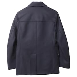 Prada-Prada Jacke mit vier Taschen aus marineblauer Wolle-Marineblau