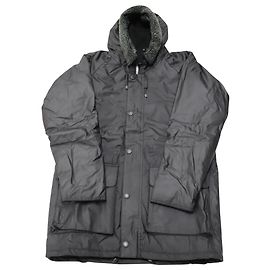 Giacca cerata Barbour Fenton in cotone nero Nero