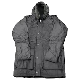 Barbour-Giacca cerata Barbour Fenton in cotone nero-Nero