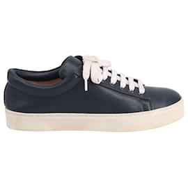 Stuart Weitzman-Sneaker stringata bassa Stuart Weitzman in pelle blu navy-Blu,Blu navy