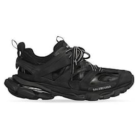 Balenciaga-Balenciaga Track Sneakers in Black Polyurethane_test-Black