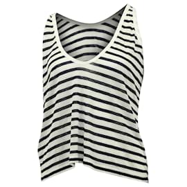 Alexander Wang-Canotta Burnout a righe T by Alexander Wang in rayon bianco e nero-Altro