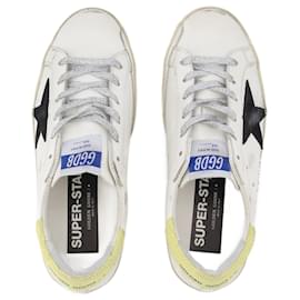 Golden Goose Deluxe Brand-Super Star Sneakers in White Leather-White