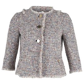 Tory Burch Emma Tweed Jacket in Multicolor Acrylic Other Python print