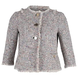 Tory Burch-Tory Burch Emma Tweed Jacket in Multicolor Acrylic-Other,Python print