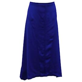 Stella Mc Cartney-Stella McCartney Midi Skirt in Blue Silk -Blue