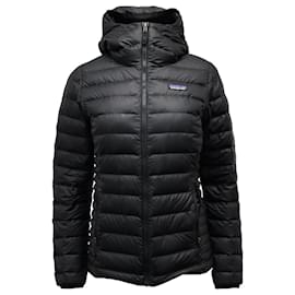 Autre Marque-Patagonia Hooded Down Jacket in Black Polyester-Black