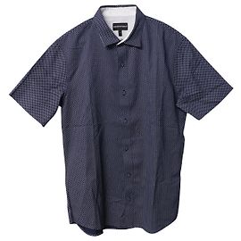 Camisa informal de algodón azul marino con botones de Emporio Armani Azul Azul marino