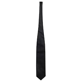 Armani-Giorgio Armani Tie in Black Silk-Black