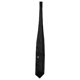 Armani-Giorgio Armani Tie in Black Silk-Black