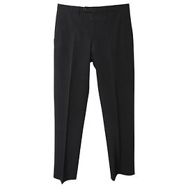 Prada Taillierte Hose aus schwarzem Polyester Schwarz