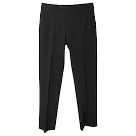 Prada-Prada Taillierte Hose aus schwarzem Polyester-Schwarz