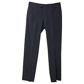 Prada-Prada Taillierte Hose aus schwarzem Nylon-Schwarz