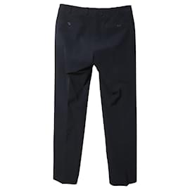 Prada-Prada Taillierte Hose aus schwarzem Nylon-Schwarz