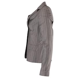 Hugo Boss-Hugo Boss Blazer in Grey Stripe Cotton-Grey