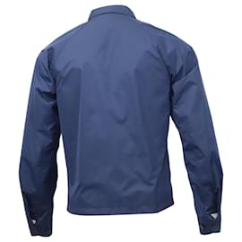 Jil Sander-Jil Sander Reversible Lightweight Jacket in Blue Cotton-Blue