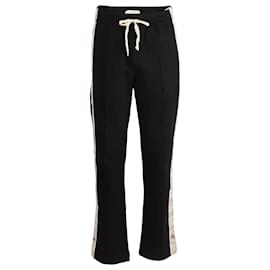 Autre Marque-Casablanca Side Stripe Snowflake Pants in Black Cotton-Black