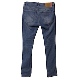 Acne-Acne Studios Distressed-Jeans aus blauem Baumwoll-Denim-Blau