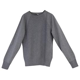 Bottega Veneta-Bottega Veneta Knitted Sweatshirt in Grey Cotton-Grey