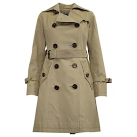 Burberry-Burberry Blue Label Sandringham Trench Coat in Beige Cotton-Brown,Beige