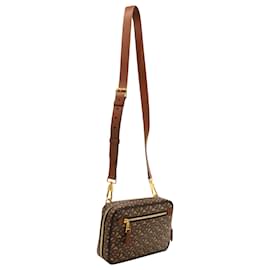 Burberry-Burberry Monogram Print Crossbody Bag in Brown Leather-Other