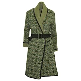Etro-Manteau long imprimé Etro en laine multicolore-Autre