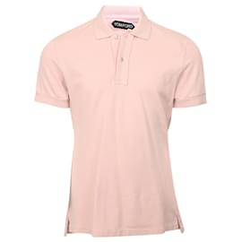 Tom Ford-Tom Ford Pique Polo Shirt in Pink Cotton-Pink