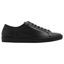 Saint Laurent-SAINT LAURENT SL01 Low-Top Sneakers in Black Leather-Black