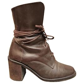 Autre Marque-vintage ankle boots 37-Dark brown