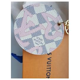 Pre-owned Louis Vuitton Monogram Canvas And Silicon Louise Phone Holder In  Pink