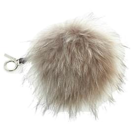 Fendi-Fendi Fur Monster Bag Charm-Grey
