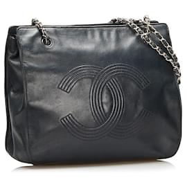 Chanel-Chanel Leather Chain Tote-Black
