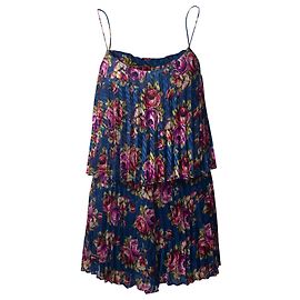 Zimmermann Plissee Playsuit aus Polyester mit Blumendruck Andere Python drucken