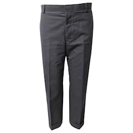 Thom Browne-Pantaloni da uniforme scolastica Thom Browne Hopsack in lana grigia-Grigio