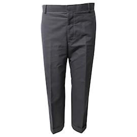 Thom Browne-Thom Browne Hopsack School Uniform Trousers in Grey Wool-Grey