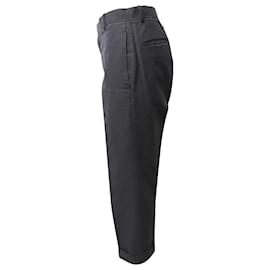Thom Browne-Thom Browne Pantalon d'uniforme scolaire Hopsack en laine grise-Gris