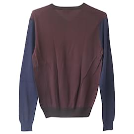 Hermès-Hermès V-Neck Colorblock Sweater in Multicolor Silk-Multiple colors