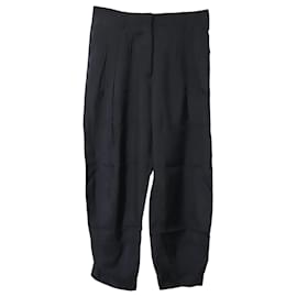 Prada-Pantalones Prada de pernera ancha en viscosa negra-Negro