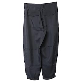 Prada-Pantalones Prada de pernera ancha en viscosa negra-Negro
