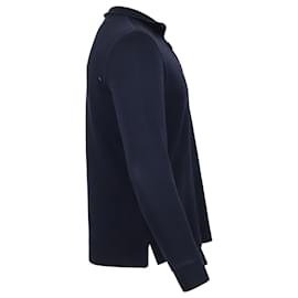 Polo Ralph Lauren-Polo Ralph Lauren Pull Econdition-Rib Quarter-Zip en coton bleu marine-Bleu Marine